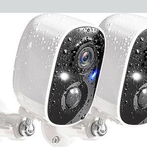 White Security Cameras with Night Vision